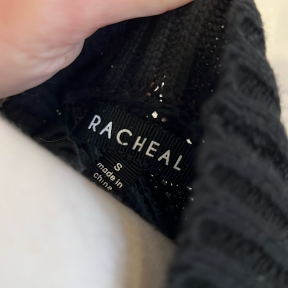 LIKE NEW OFF THE SHOULDER BLACK SWEATER - SIZE SMALL - Picture 6 of 8